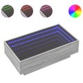 vidaXL Konferenčný stolík s LED sivá sonoma 90x50x30cm kompozit. drevo