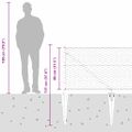 vidaXL Hexagonálny plot s stĺpom 50 x 0,8 m PVC potiahnutá oceľ Sivá