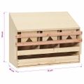 vidaXL Hniezdo pre sliepky, 3 priehradky 72x33x54 cm, borovicový masív