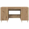 vidaXL Stôl dub artisan Kompozitné drevo 140 x 50 x 75 cm