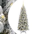 vidaXL Umelý vianočný stromček Biela 120 cm PVC a plast a oceľ a PE