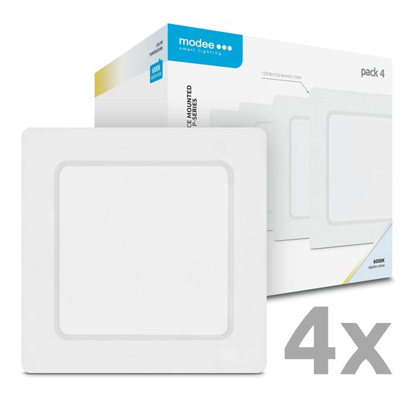 Modee LED Štvorcový LED panel - montovateľný 6W 660lm studená biela P4 (ML-LPS6000K6WPN)