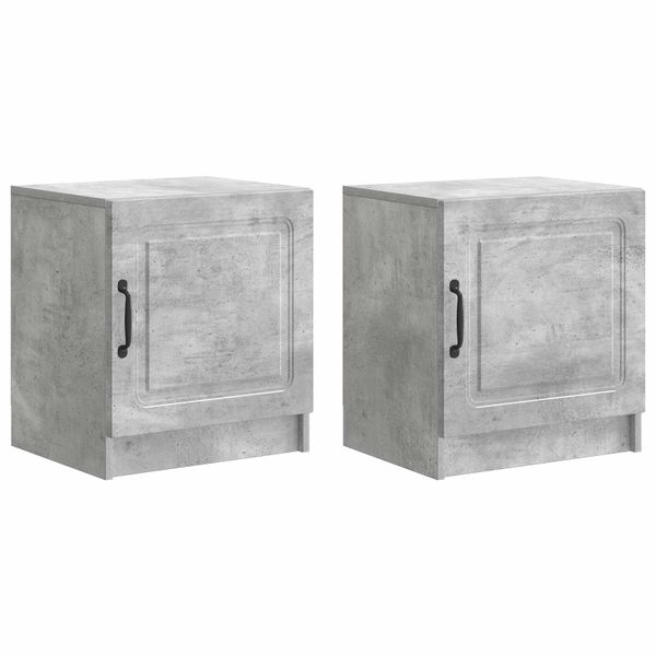vidaXL Nočný stolík 2 pcs Betónovo sivá 43 x 34,5 x 47 cm