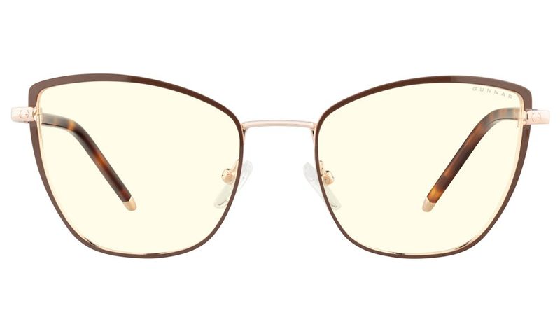 GUNNAR kancelárske/hermé okuliare ERIKA COFFEE/GOLD číre sklá BLF 35 GUNNAR focus