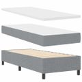 vidaXL Posteľ s pružinovým rámom Svetlosivá 100 x 200 cm látka