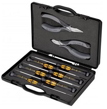 Knipex, Pouzdro s kleštami pre elektroniku s nástrojmi na prácu s elektronickými súčiastkami