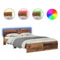 vidaXL Rám postele Staré drevo 120 x 190 cm Kompozitné drevo