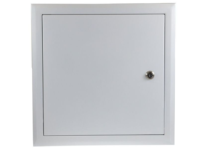 Kovový rozvádzač montážna skriňa pod omietku 300x300x120mm OMP-3, lesklá biela