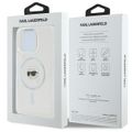 Obal Karl Lagerfeld pre iPhone 16 Pro Max 6,9" KLHMP16XHLSKIH biely tvrdý IML Metal Karl Head MagSafe