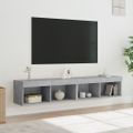 vidaXL TV skrinky s LED svetlami 2 ks betónovo sivé 80x30x30 cm