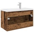 VidaXL drezová skrinka so vstavaným umývadlom a batériou Old Wood