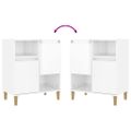 vidaXL Komoda vysoký lesk biela 60x35x70 cm spracované drevo