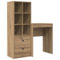 vidaXL Stôl Remeselný dub 105,5 x 34 x 127 cm 2 ks