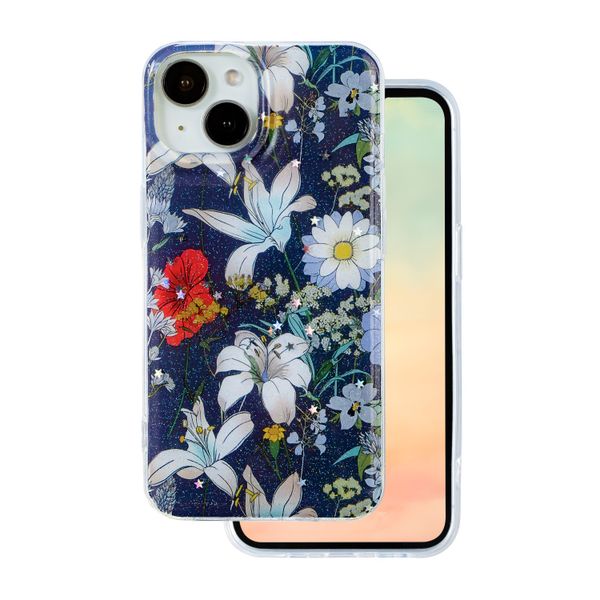 Obal Glow Glam pre iPhone 15 6,1" modrý