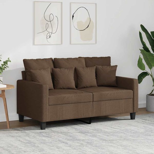 vidaXL 2-miestna pohovka hnedá 120 cm látka