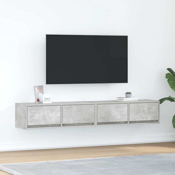 vidaXL TV skrinky 2 ks betónovo sivé 80x31x25,5 cm kompoz.drevo