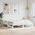 vidaXL Vysúvacia denná posteľ biela 80x200 cm masívna borovica