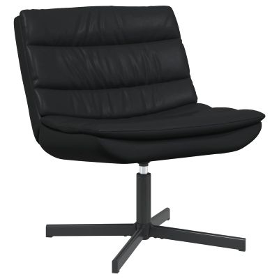 vidaXL Otočná stolička Čierna 63 x 75 x 76 cm Lesklý PU