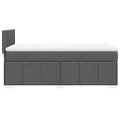 vidaXL Posteľný rám boxsping s matracom tmavosivý 80x200 cm látka
