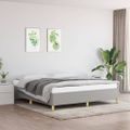 vidaXL Posteľný rám s boxspringom bledosivý 180x200 cm látka