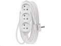 Prodlužovací kabel EMOS P0315 / 5 m / 3 zásuvky / biely / PVC / 1 mm2