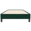 vidaXL Box Spring Posteľ bez matraca Tmavo zelená 100x220 cm Zamat