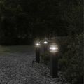 vidaXL Vonkajšia stojaca lampa čierna 50 cm hliník