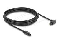 Delock - Digitálny audio kábel (optický) - TOSLINK s pinmi (male) pravouhlý do TOSLINK s pinmi (male) - 5 m - optické vlákno - čierna