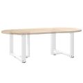 vidaXL Nohy konferenčného stolíka v tvare T, 2 ks, biele, 60x25x(42-43) cm, oceľové