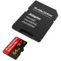 SanDisk Extreme PRO SDXC 64GB 200MB/s V30 + ada