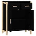 vidaXL Komoda čierna 62x38x75 cm spracované drevo