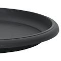 vidaXL Kruhový kvetinový podnos 24 ks Čierna Ø 17,5 x 2 cm Plast