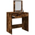 vidaXL Toaletný stolík so zrkadlom dymový dub 73x46,5x120 cm