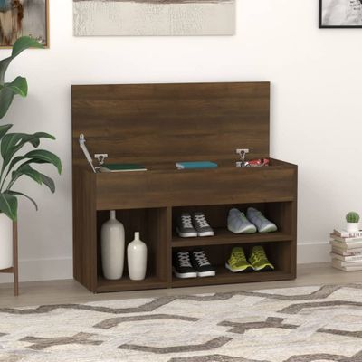 vidaXL Lavica na topánky hnedý dub 80x30x45 cm spracované drevo