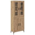 vidaXL Highboard 2 ks Remeselný dub 69,5 x 34 x 180 cm