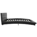 vidaXL Posteľný rám čierny 200x120 cm umelá koža