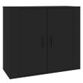 vidaXL Komoda čierna 80x33x70 cm spracované drevo
