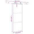 vidaXL Posuvné dvere s kovaním čierne 76x205 cm tvrdené sklo