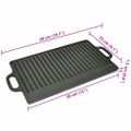 vidaXL Grilovacia platňa, liatina, obojstranná 50x23 cm