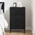 vidaXL Nočný stolík Čierny dub 40 x 40.5 x 66 cm Kompozitné drevo