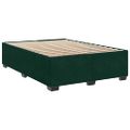 vidaXL Posteľný rám boxsping s matracom tmavozelený 160x200 cm zamat