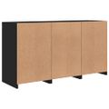 vidaXL Komoda s LED svetlami čierna 123x37x67 cm