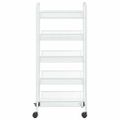 vidaXL Kuchynský vozík s 5 poschodiami biely 46x26x105 cm železný