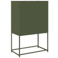 vidaXL Highboard Olive Green 68x39x107 cm Oceľ