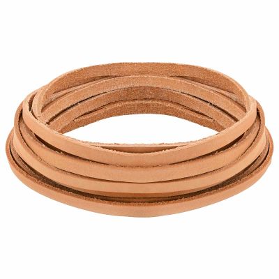 vidaXL Kožený remienok Svetlohnedá 500 x 0,6 cm Koža