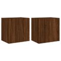 vidaXL TV nástenné skrinky 2ks hnedý dub 40,5x30x40cm kompozitné drevo