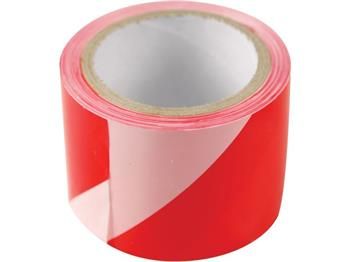 Páska výstražná červeno-biela, 75mm x 250m, PE EXTOL-CRAFT