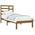 vidaXL Posteľný rám medový drevený masív 75x190cm malé jednolôžko
