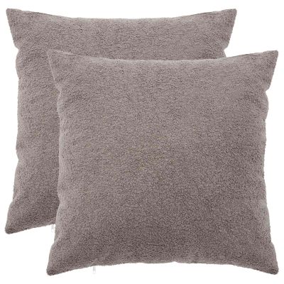 vidaXL Poťah na podložku 2 pcs HEERLEN Svetlosivá 60 x 60 cm Bouclé