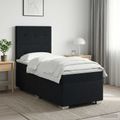 vidaXL Posteľ boxspring s matracom Čierna 80 x 200 cm Látka